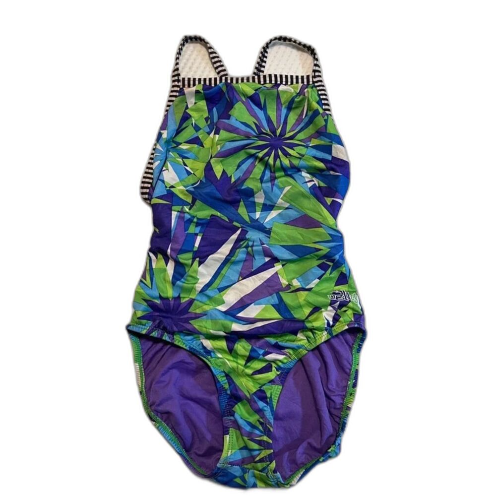 SWIM-Dolfin Uglies V-2 Back One Piece Women's Swimsuit Starburst 32 (S)
